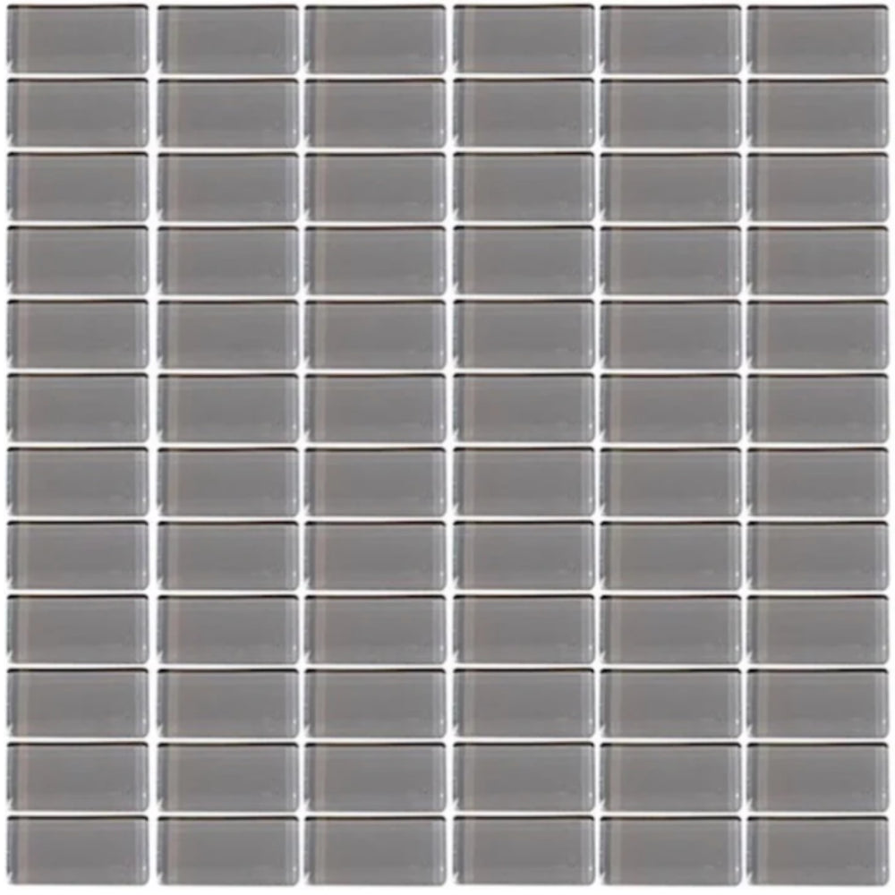 Interceramic Mosaic Sheet Glassique Steel Glossy 12x12